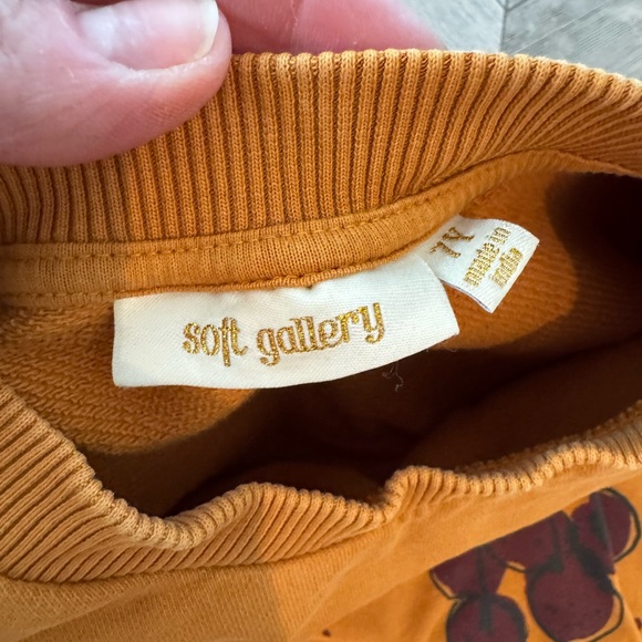 Soft Gallery Mustard Sweatshirt with Cherry Design - Picture 3 of 3